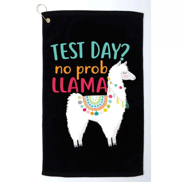 No Probllama Rock The Test Funny Platinum Collection Golf Towel