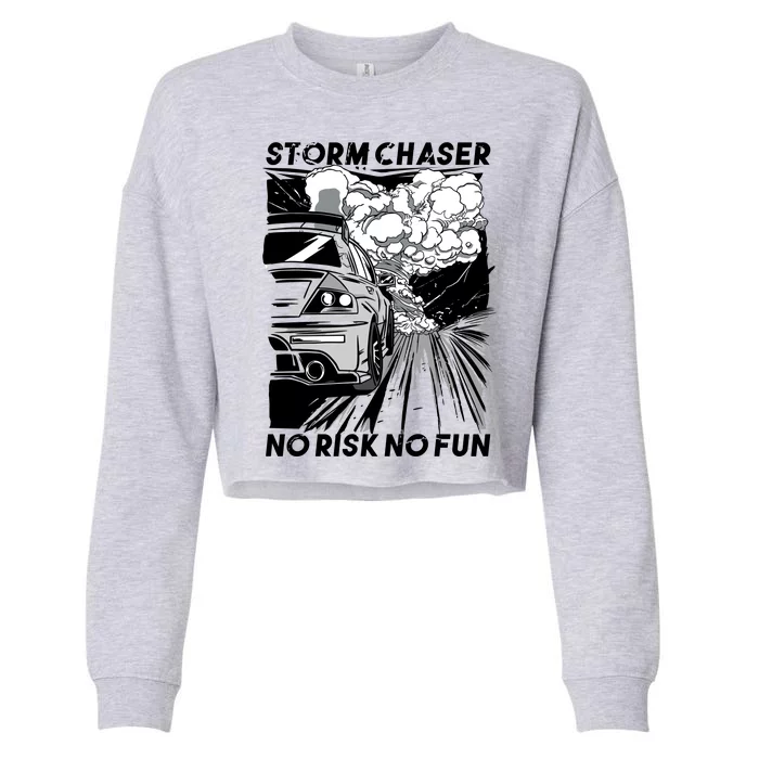 No Risk No Fun Car Racing Cropped Pullover Crew