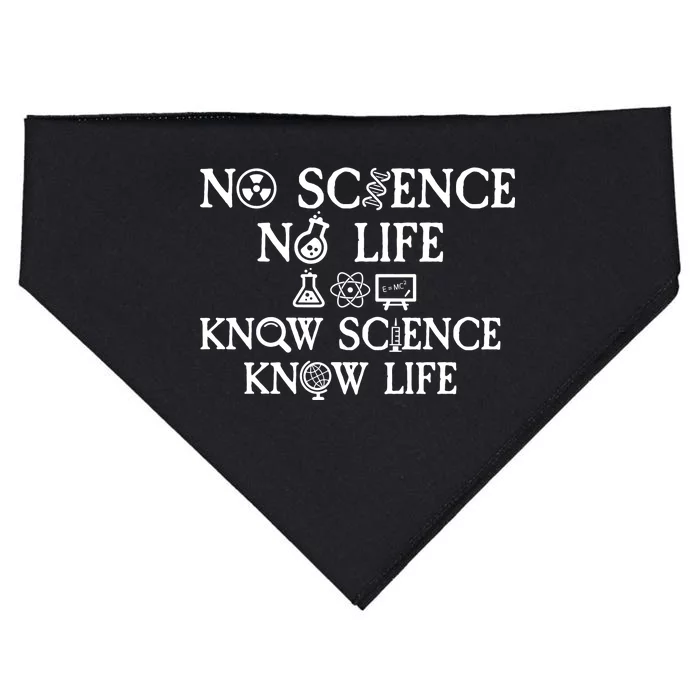 No Science No Life Know Science Know Life USA-Made Doggie Bandana