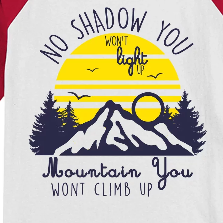 No Shadow You Wont Light Up Kids Colorblock Raglan Jersey