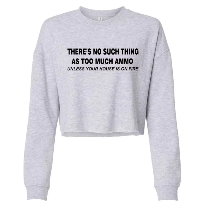 No Such Thing As Too Much Ammo House On Fire Cropped Pullover Crew