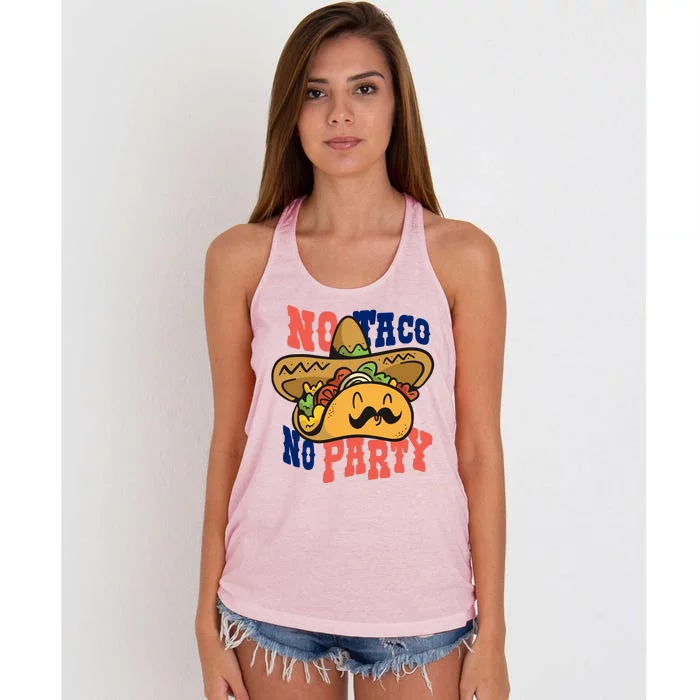 No Taco No Party Women's Knotted Racerback Tank