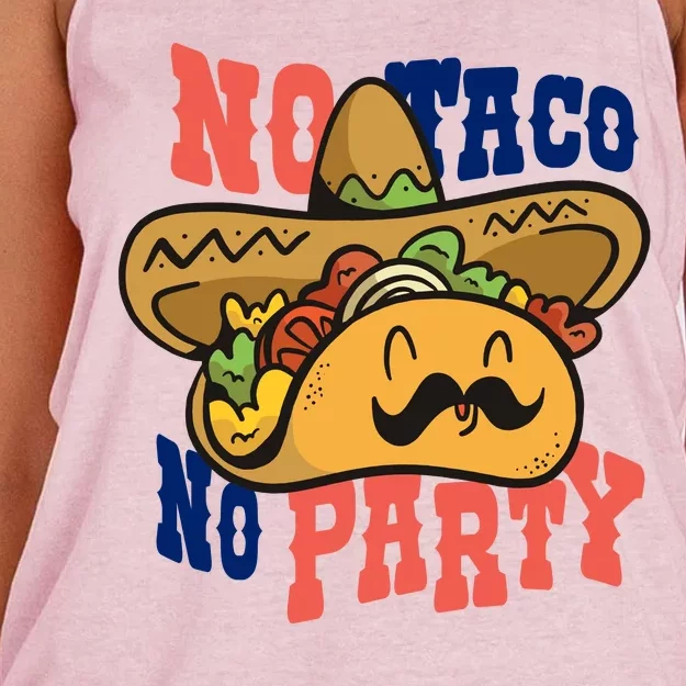 No Taco No Party Women's Knotted Racerback Tank