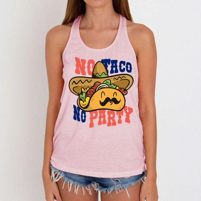 No Taco No Party Women's Knotted Racerback Tank