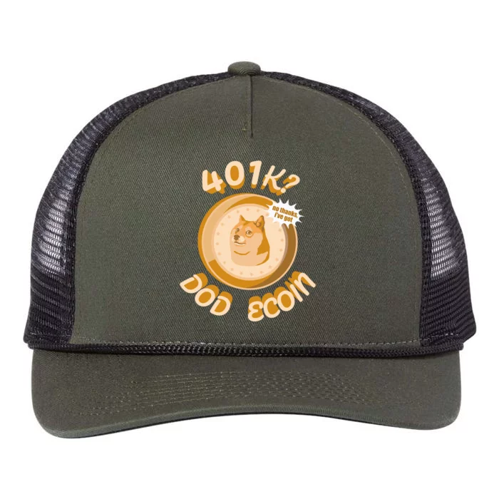 No Thanks I've Got Dogecoin Retro Rope Trucker Hat Cap