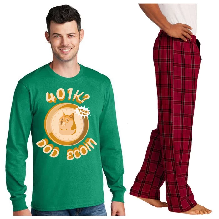 No Thanks I've Got Dogecoin Long Sleeve Pajama Set