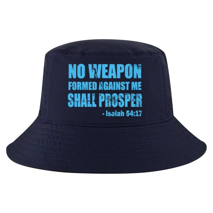 No Weapon Formed Against Me Shall Prosper Isaiah Cool Comfort Performance Bucket Hat