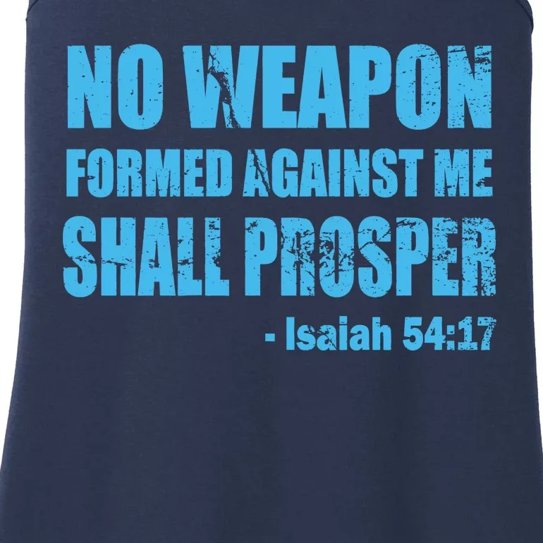 No Weapon Formed Against Me Shall Prosper Isaiah Ladies Essential Tank