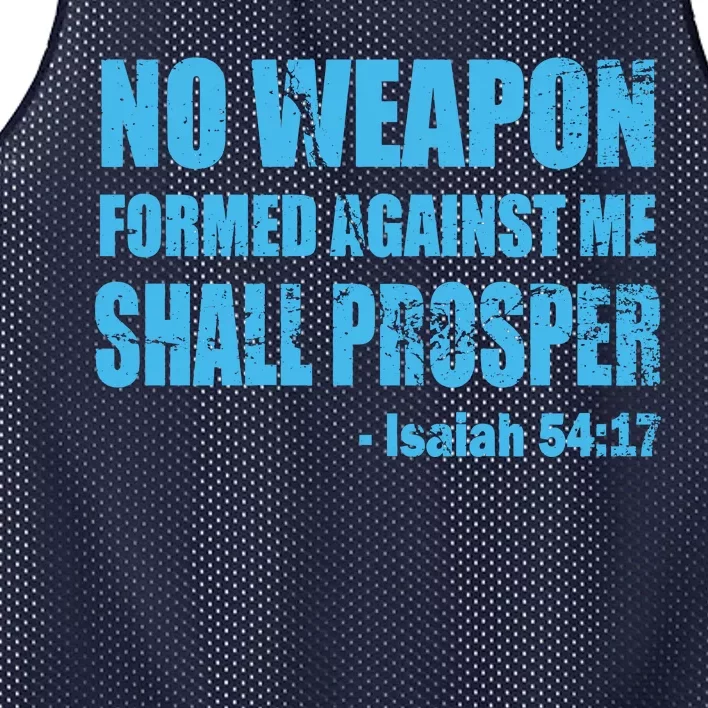 No Weapon Formed Against Me Shall Prosper Isaiah Mesh Reversible Basketball Jersey Tank