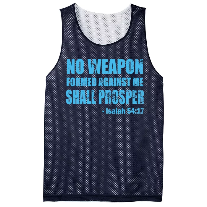 No Weapon Formed Against Me Shall Prosper Isaiah Mesh Reversible Basketball Jersey Tank