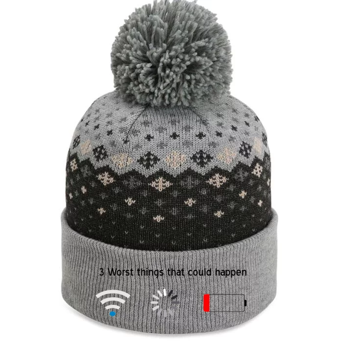 No WiFi No Battery Loading Geek The Baniff Cuffed Pom Beanie