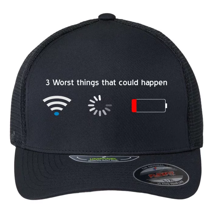 No WiFi No Battery Loading Geek Flexfit Unipanel Trucker Cap