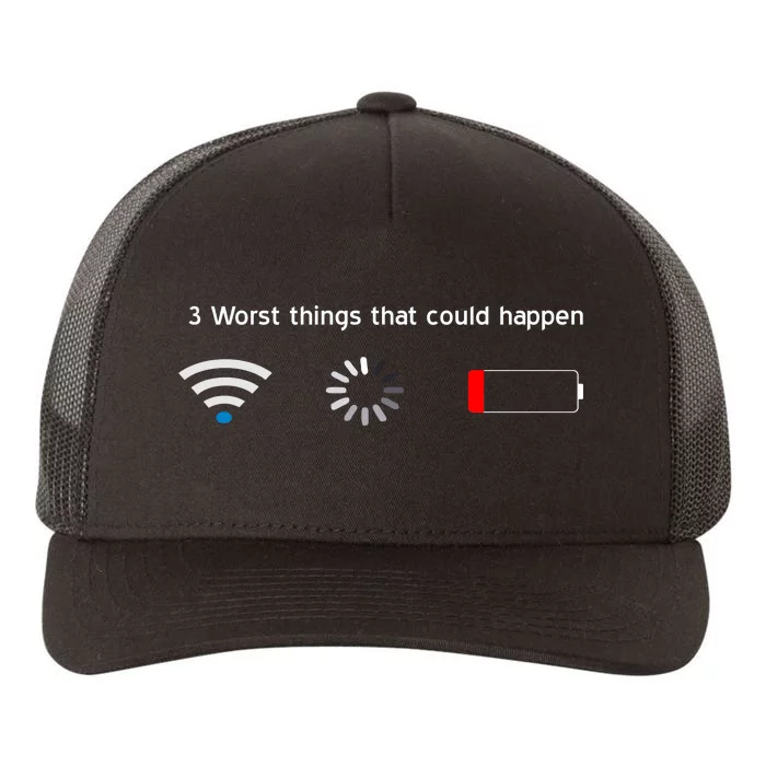 No WiFi No Battery Loading Geek Yupoong Adult 5-Panel Trucker Hat