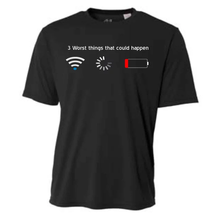 No WiFi No Battery Loading Geek Cooling Performance Crew T-Shirt