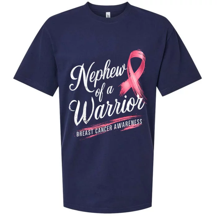 Nephew Of A Warrior Breast Cancer Awareness Sueded Cloud Jersey T-Shirt