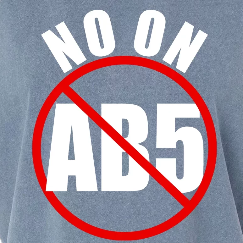 No On AB5 California Truckers Protest Garment-Dyed Women's Muscle Tee