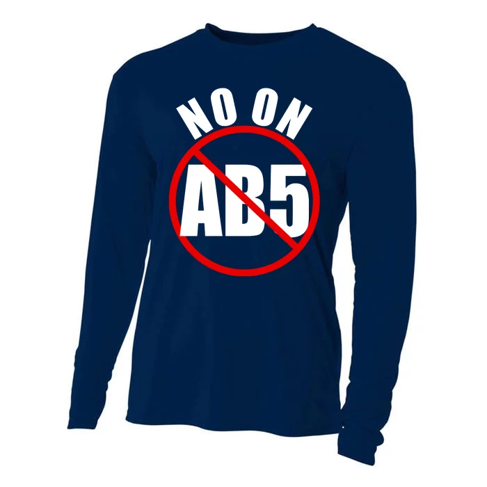 No On AB5 California Truckers Protest Cooling Performance Long Sleeve Crew