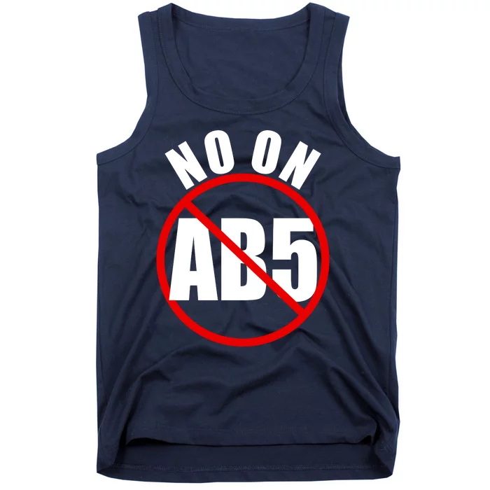 No On AB5 California Truckers Protest Tank Top