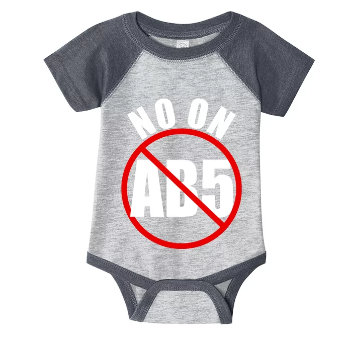 No On AB5 California Truckers Protest Infant Baby Jersey Bodysuit