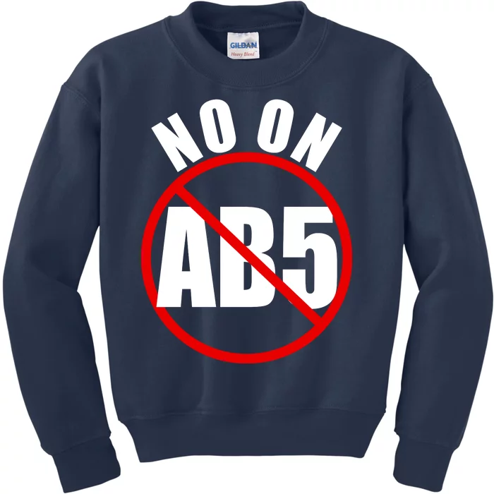 No On AB5 California Truckers Protest Kids Sweatshirt