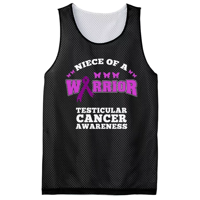 Niece Of A Warrior Testicular Cancer Awareness Mesh Reversible Basketball Jersey Tank