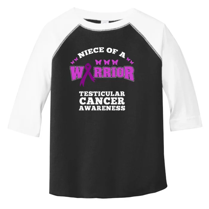 Niece Of A Warrior Testicular Cancer Awareness Toddler Fine Jersey T-Shirt