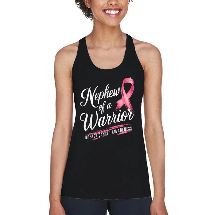 Nephew Of A Warrior Breast Cancer Awareness Women's Racerback Tank