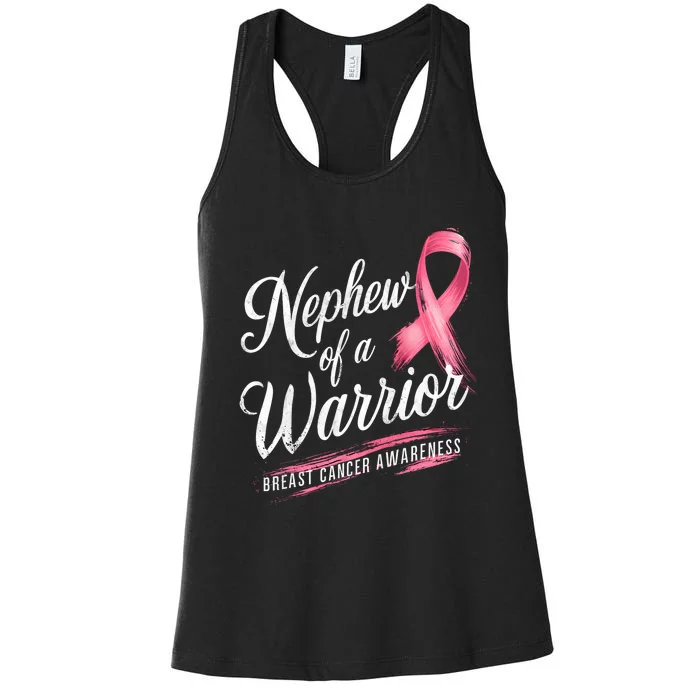 Nephew Of A Warrior Breast Cancer Awareness Women's Racerback Tank