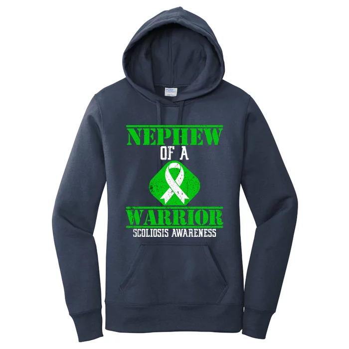 Nephew Of A Scoliosis Warrior Vintage Scoliosis Awareness Gift Women's Pullover Hoodie