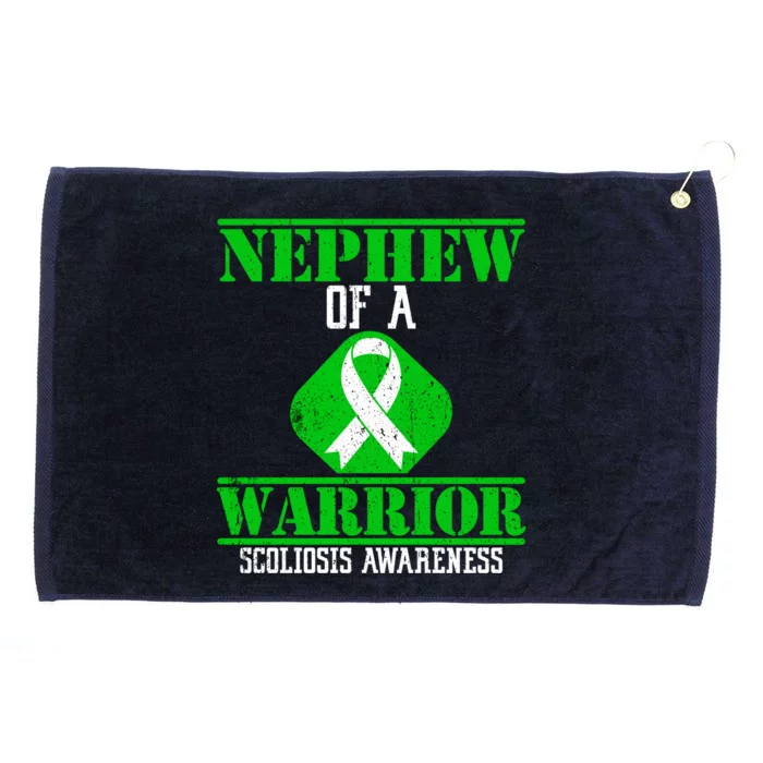 Nephew Of A Scoliosis Warrior Vintage Scoliosis Awareness Gift Grommeted Golf Towel