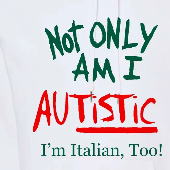 Not Only Am I Autistic IM Italian Too Funny Christmas Idea Premium Hoodie