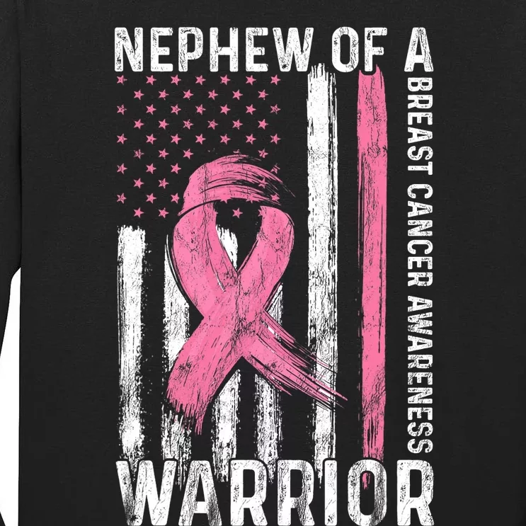 Nephew Of A Warrior Graphic Breast Cancer Awareness Month Tall Long Sleeve T-Shirt