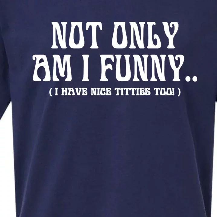 Not Only Am I Funny I Have Nice Titties Too Sueded Cloud Jersey T-Shirt