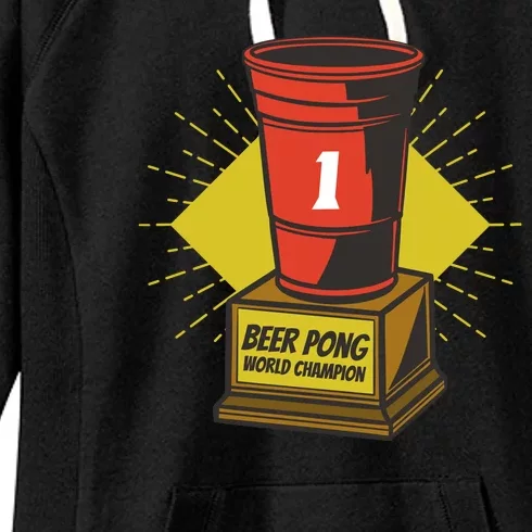 Number One Beer Pong Champion Women's Fleece Hoodie