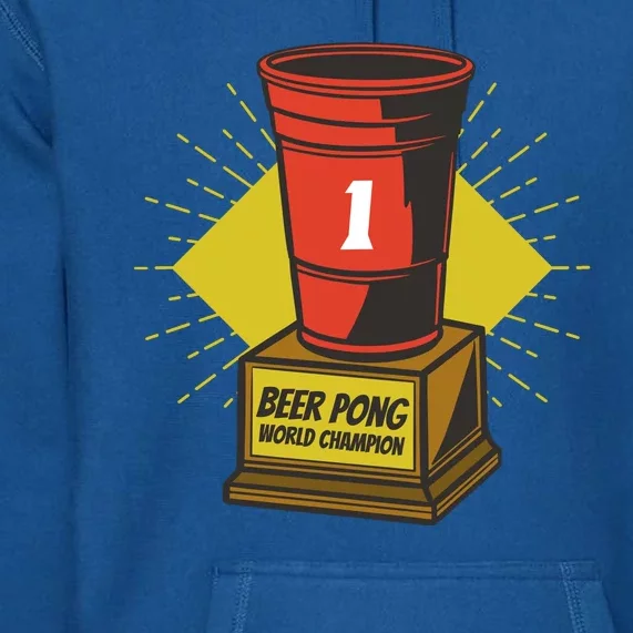 Number One Beer Pong Champion Premium Hoodie