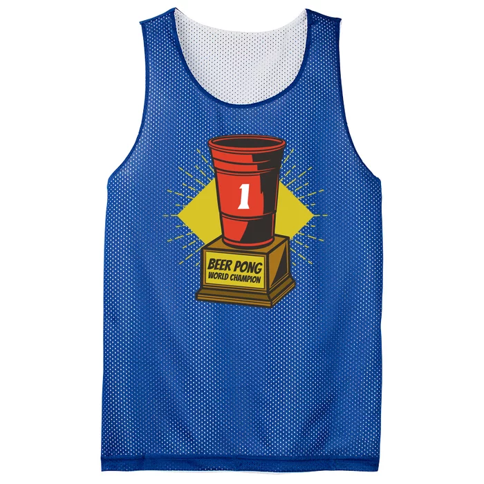 Number One Beer Pong Champion Mesh Reversible Basketball Jersey Tank