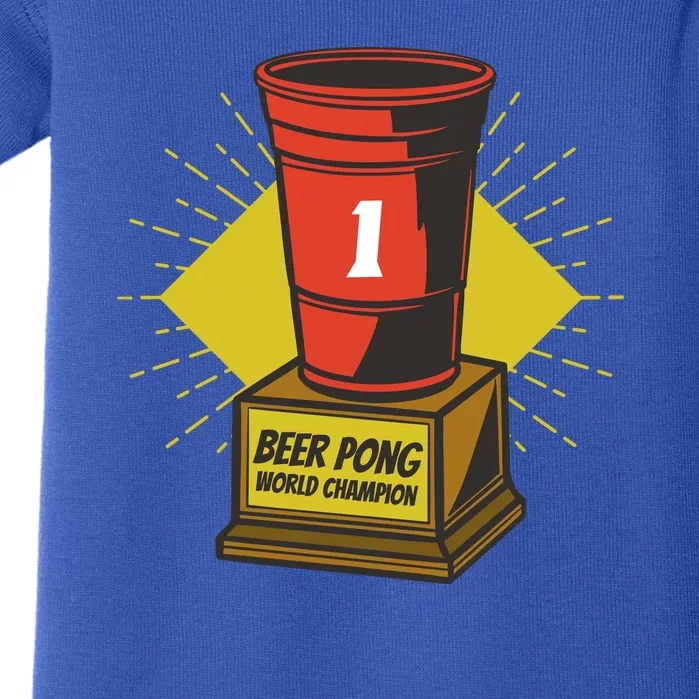 Number One Beer Pong Champion Baby Bodysuit