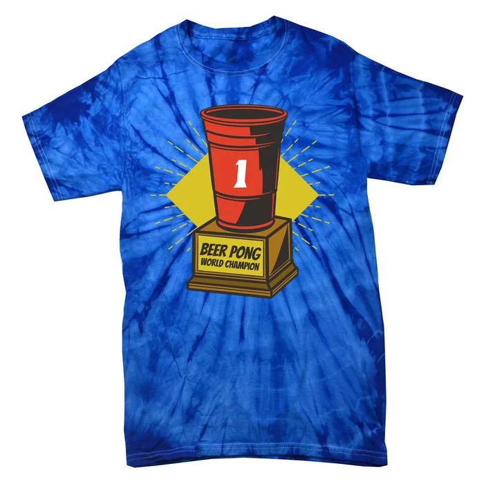 Number One Beer Pong Champion Tie-Dye T-Shirt