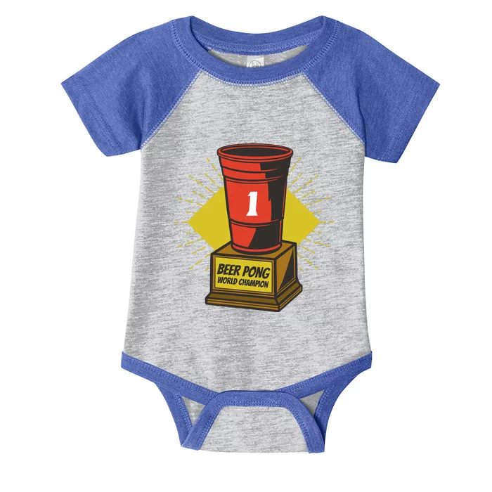 Number One Beer Pong Champion Infant Baby Jersey Bodysuit