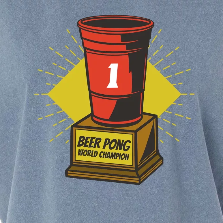 Number One Beer Pong Champion Garment-Dyed Women's Muscle Tee