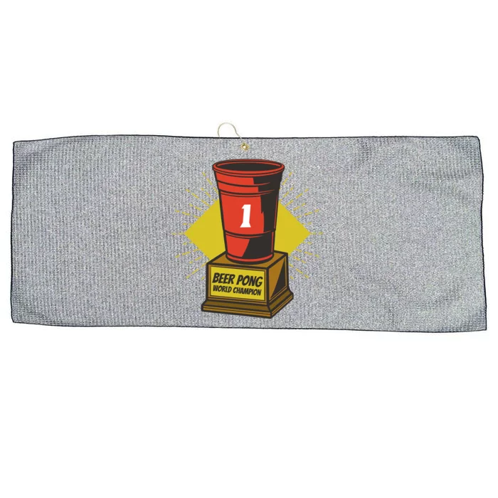 Number One Beer Pong Champion Large Microfiber Waffle Golf Towel