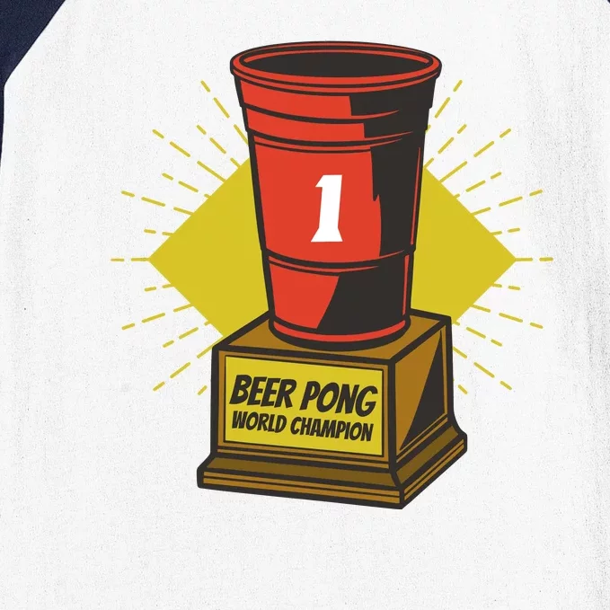 Number One Beer Pong Champion Baseball Sleeve Shirt