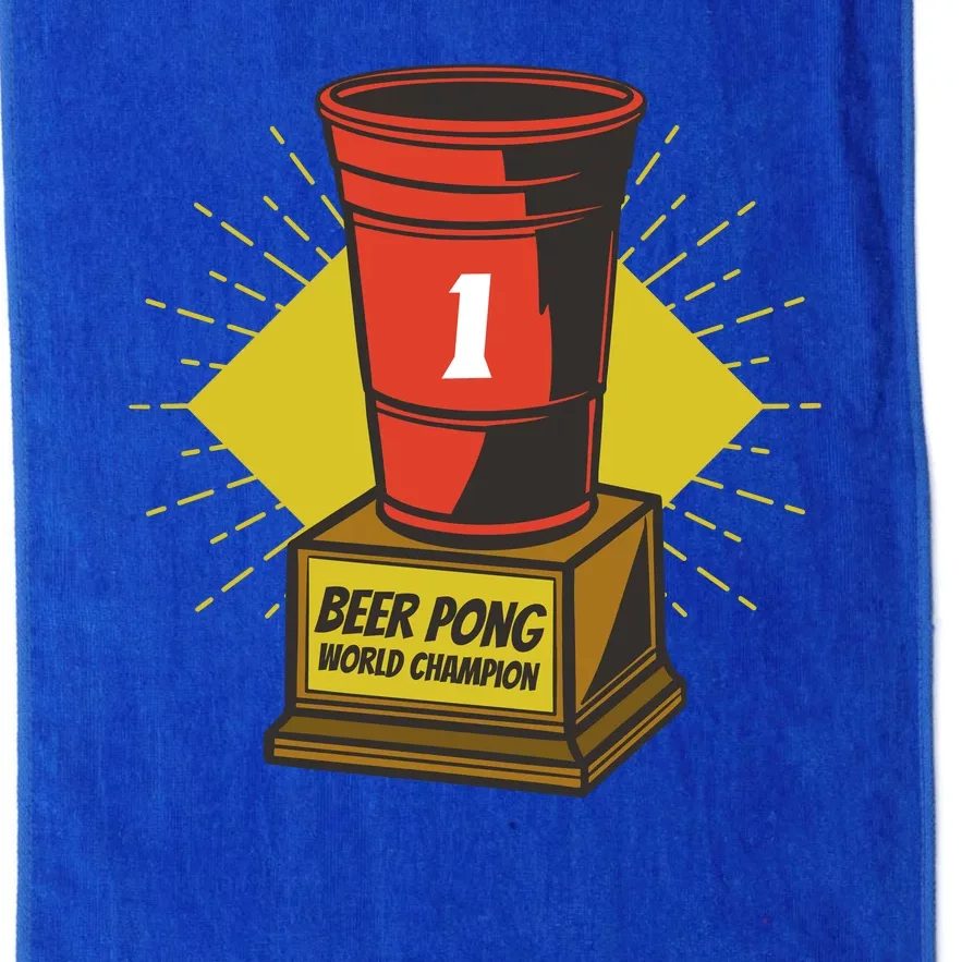 Number One Beer Pong Champion Platinum Collection Golf Towel