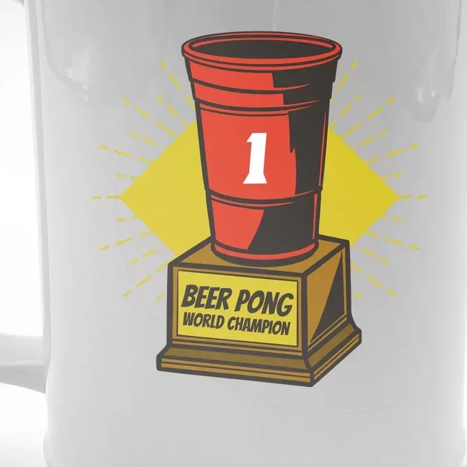 Number One Beer Pong Champion Front & Back Beer Stein