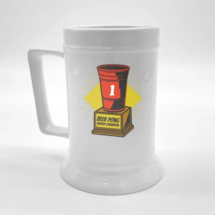 Number One Beer Pong Champion Front & Back Beer Stein