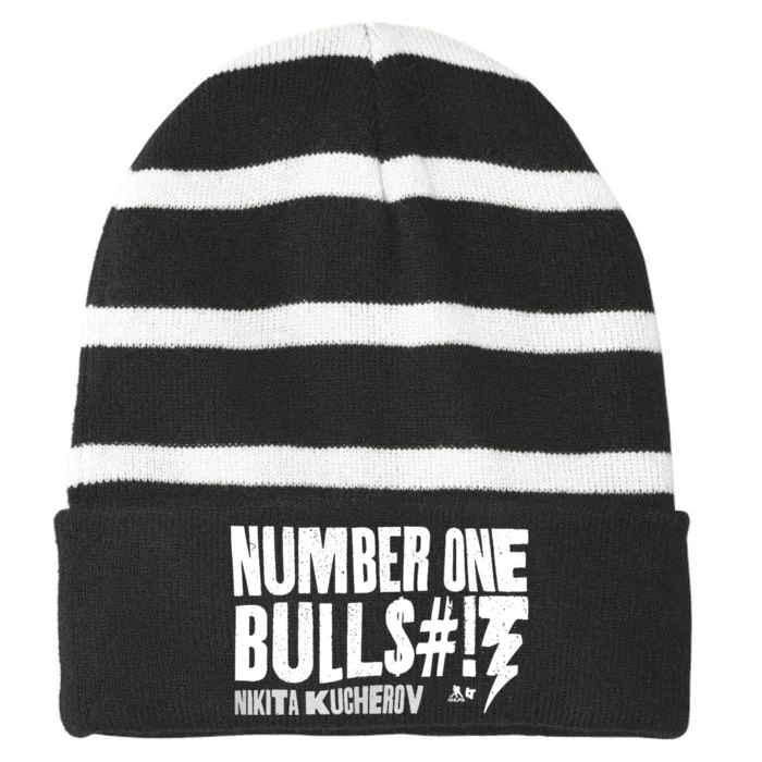 Number One Bs Tampa Bay Hockey Striped Beanie with Solid Band