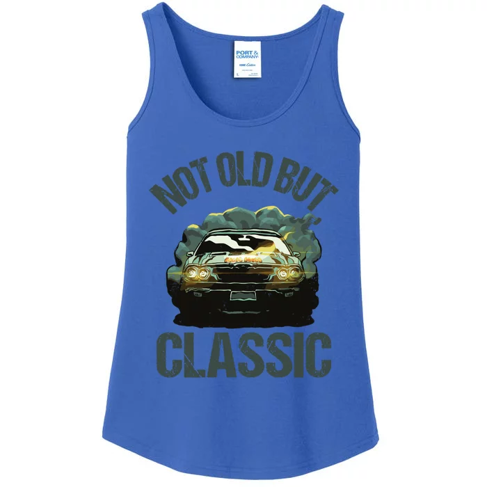 Not Old But Classic Comic Car Auto Racing Sports Lover Gift Ladies Essential Tank