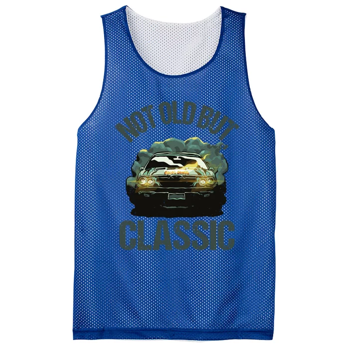 Not Old But Classic Comic Car Auto Racing Sports Lover Gift Mesh Reversible Basketball Jersey Tank