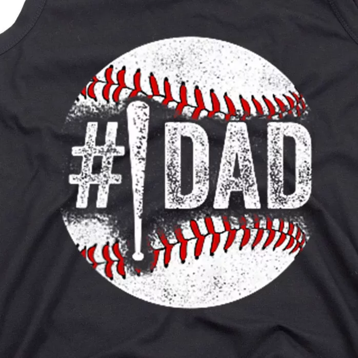 Number One Baseball Dad For Fathers Day Tank Top