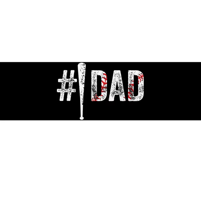 Number One Baseball Dad Funny Fathers Day Gift For Daddy Bumper Sticker